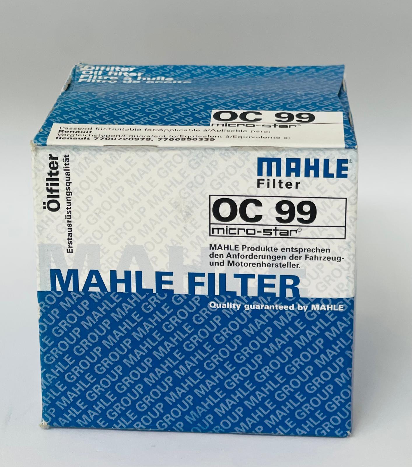 FILTRO ACEITE MAHLE OC99