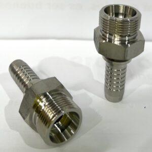 RACOR PRENSAR INOX MACHO MÉTRICO CONO 24° INOX Ø 16 S M24X1.5 DN 1/2"