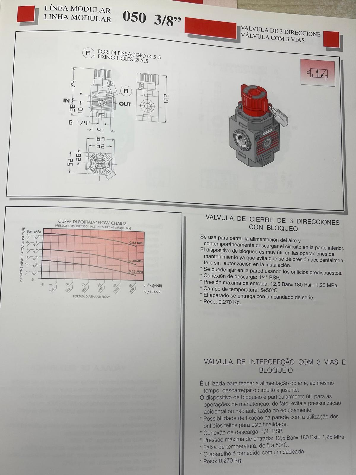 VÁLVULA DE DIRECCIÓN 3 VÍAS AIRCOMP 050.25.00001 - Imagen 2